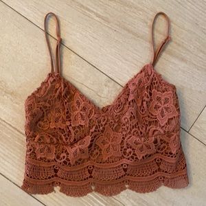 Kendall & Kylie lace crop top